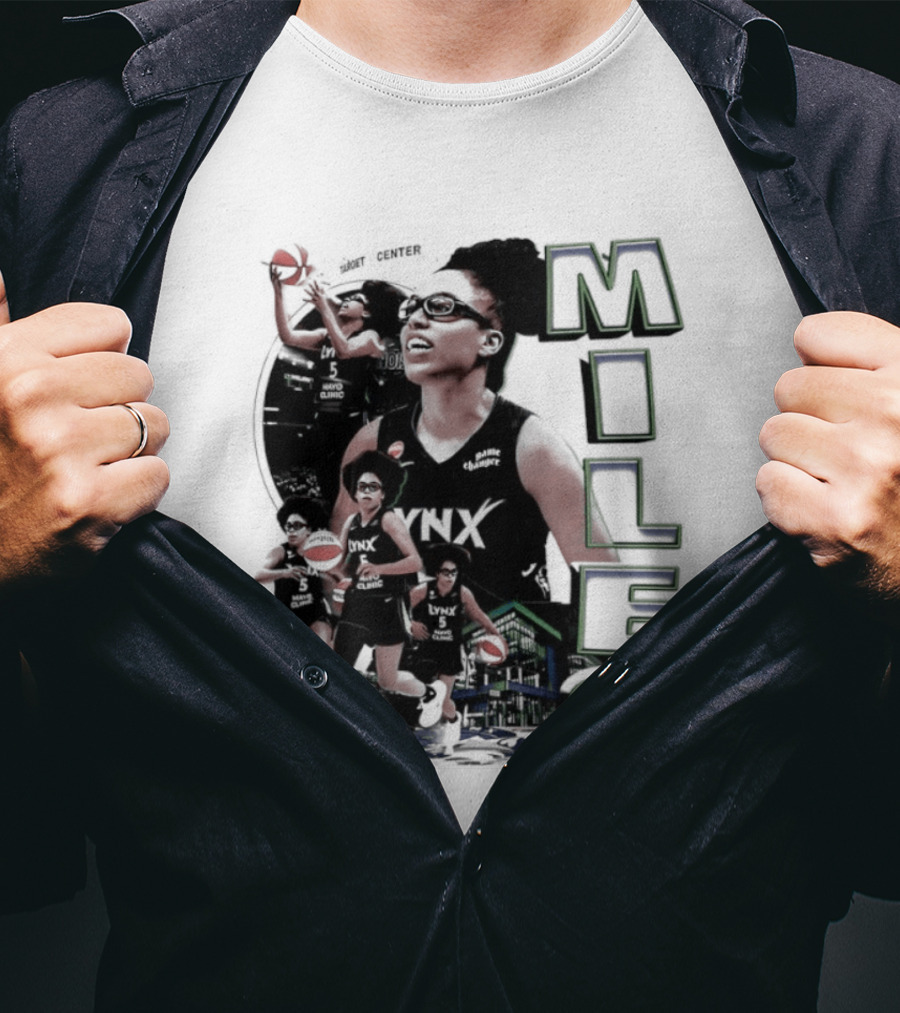 WNBA Olivia Miles Minnesota Lynx 2026 Basketball Collage T-Shirt