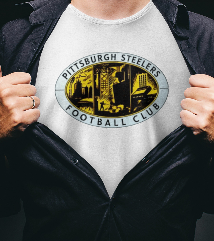 Pittsburgh Steelers Football Club Urban Skyline Distressed T-Shirt