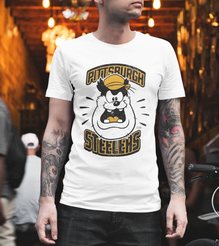 Pittsburgh Steelers Pete Character Yellow Hat T-Shirt