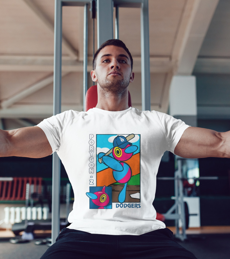 Porygon Z Los Angeles Dodgers Baseball Pokémon T-Shirt