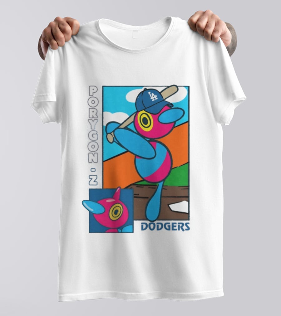 Porygon Z Los Angeles Dodgers Baseball Pokémon T-Shirt