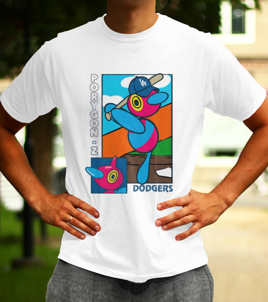 Porygon Z Los Angeles Dodgers Baseball Pokémon T-Shirt