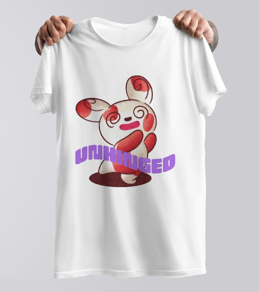 Spinda Unhinged Bunny Rabbit Cartoon Spiral Eyes T-Shirt