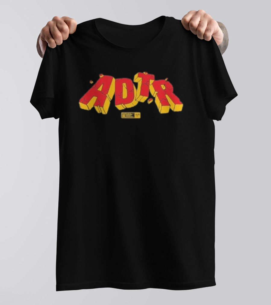 ADTR 2025 Comic Style Logo Vintage R Yellow And Red Block Letters T-Shirt