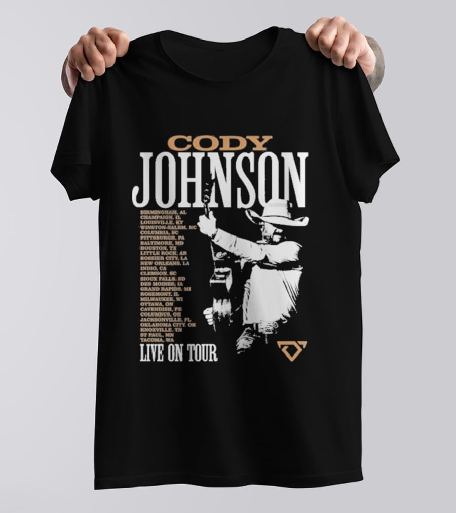 Cody Johnson 2026 Tour Live On Tour Dates And Cities With Cowboy T-Shirt