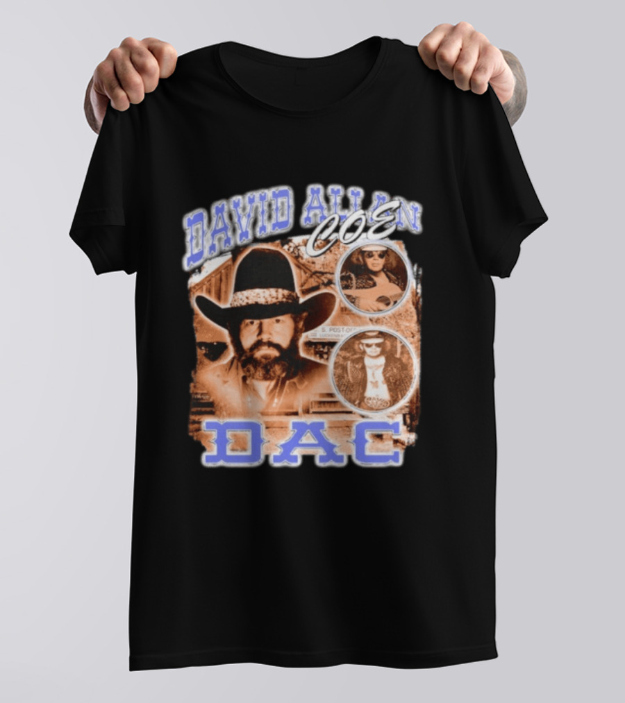 David Allan Coe DAC Cowboy Hat Sunglasses Collage T-Shirt