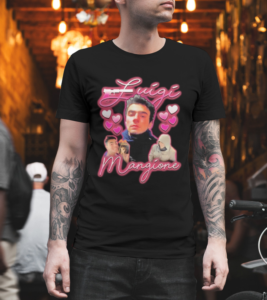 Luigi Mangione Hearts And Gun T-Shirt