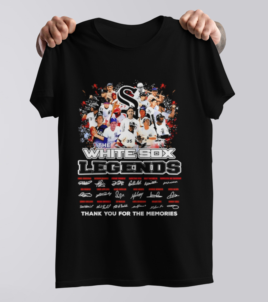 The Chicago White Sox Legends Thank You For The Memories Signatures T-Shirt