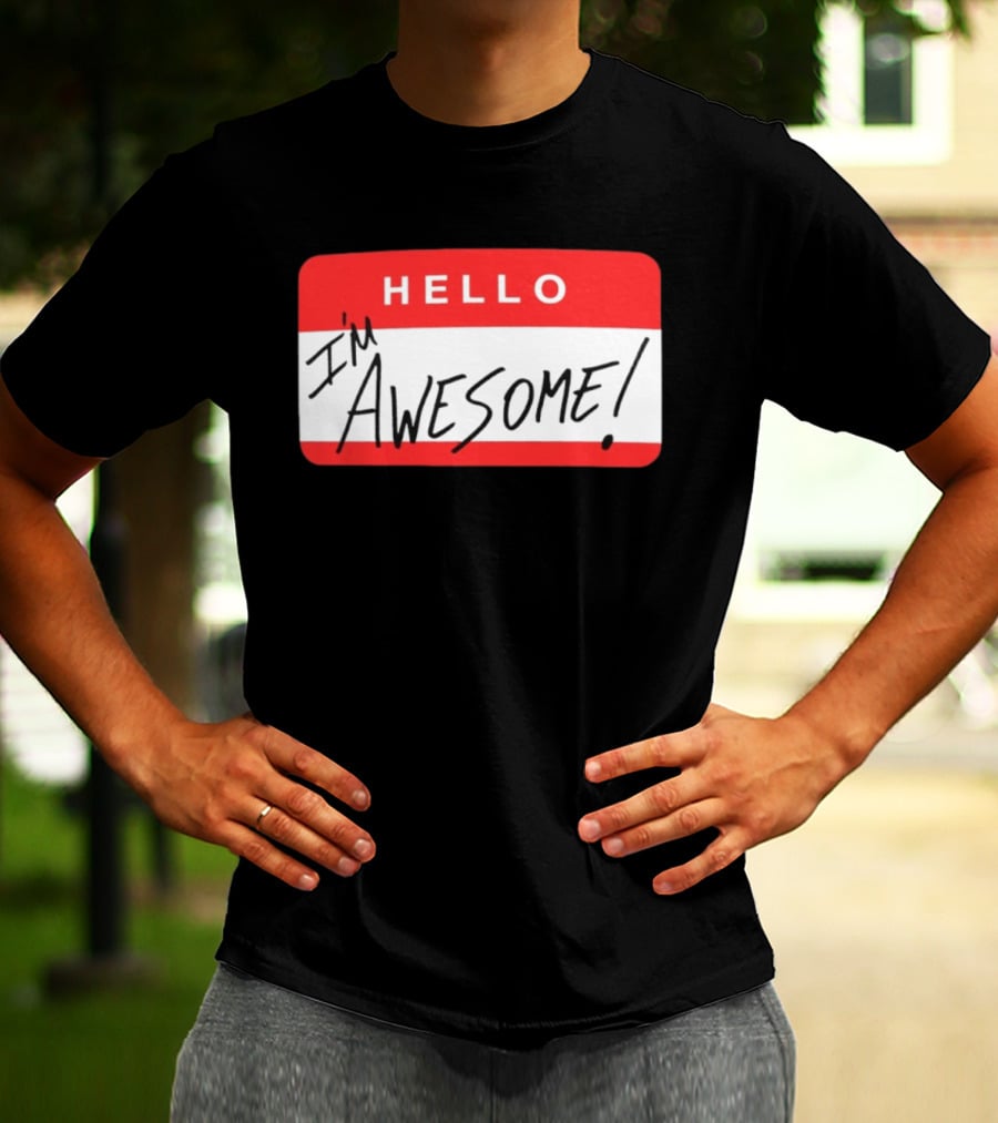 The Miz WWE Hello I'm Awesome Badge Стicker T-Shirt