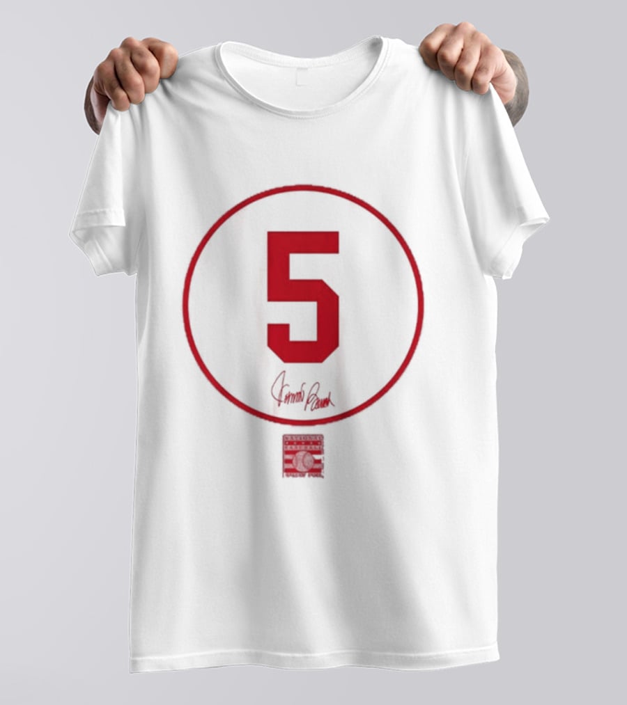 Johnny Bench Number 5 Signature Vintage Baseball T-Shirt