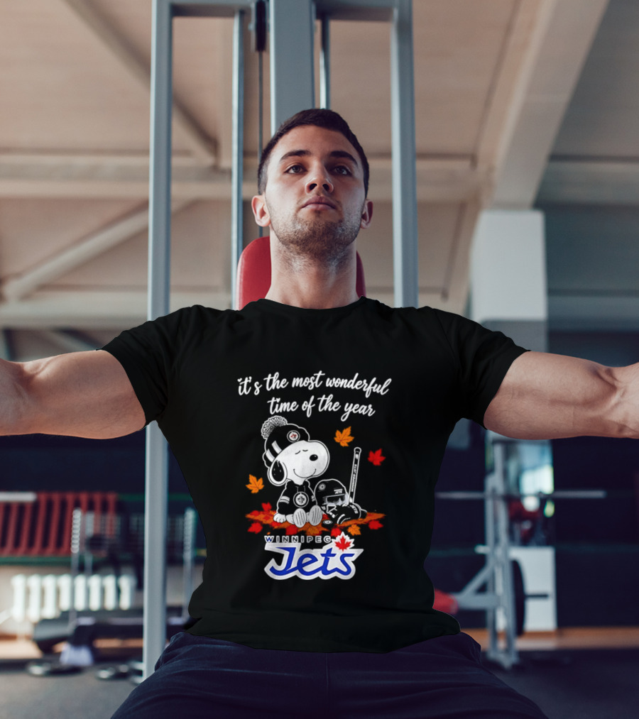 Winnipeg Jets Snoopy It's The Most Wonderful Time Of The Year 2026 T-Shirt