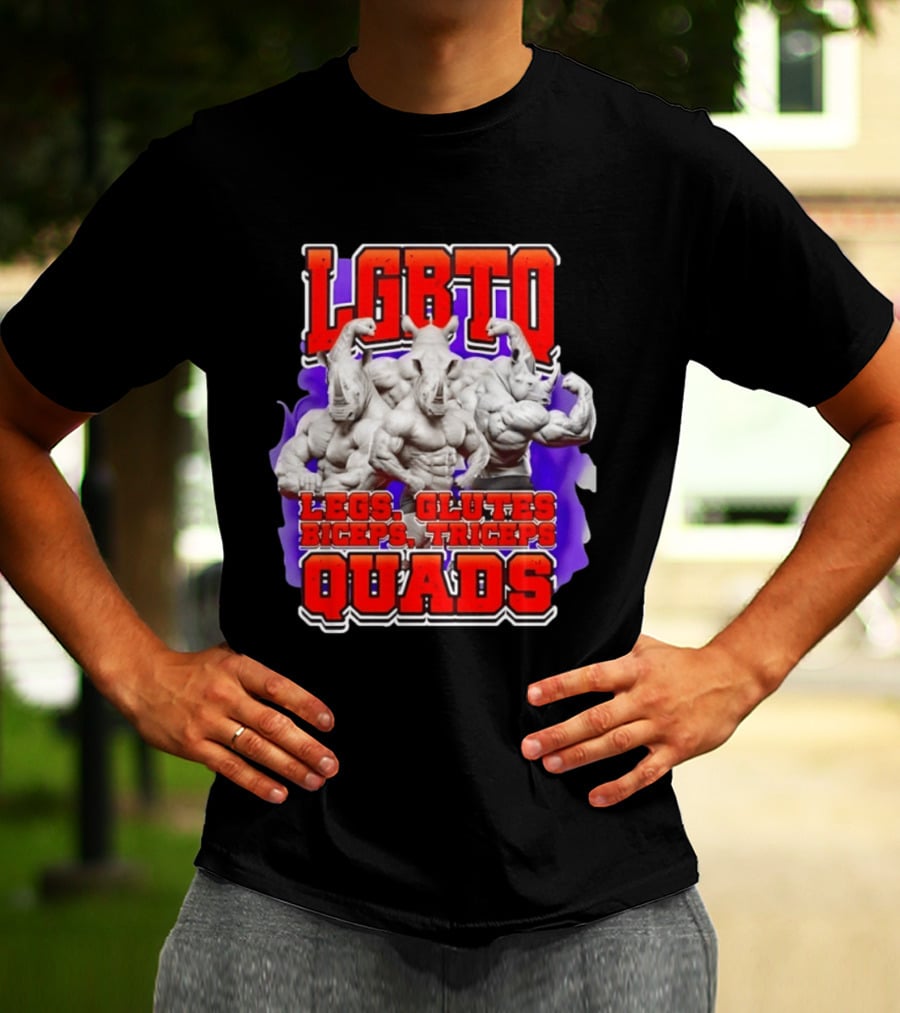 LGBTQ Rhino Legs Glutes Biceps Triceps Quads Fitness Bodybuilding T-Shirt