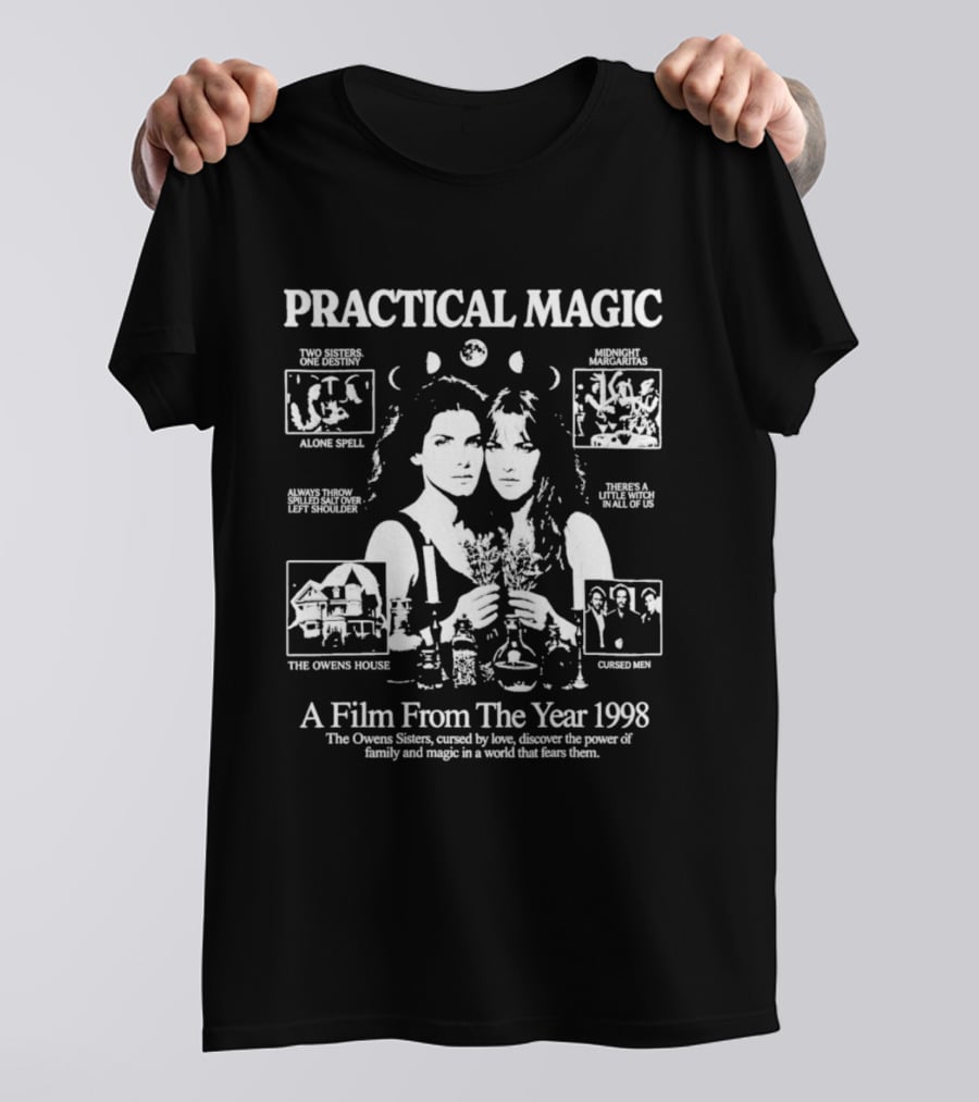 Practical Magic Film Collage 1998 Family And Magic Owning Spell Owens Sisters T-Shirt