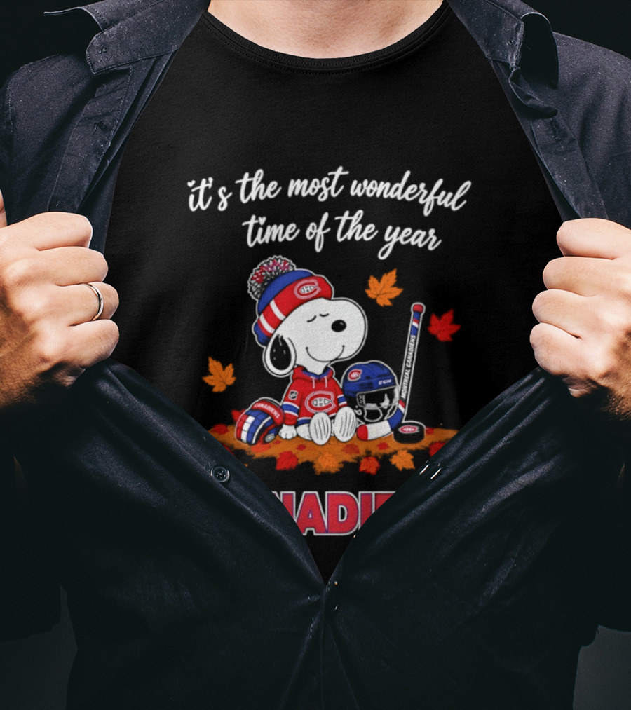 Canadiens Snoopy It's The Most Wonderful Time Of The Year Halloween 2026 T-Shirt
