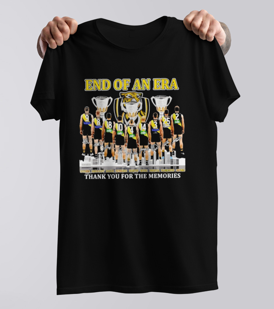 End Of An Era Richmond Tigers Thank You For The Memories T-Shirt