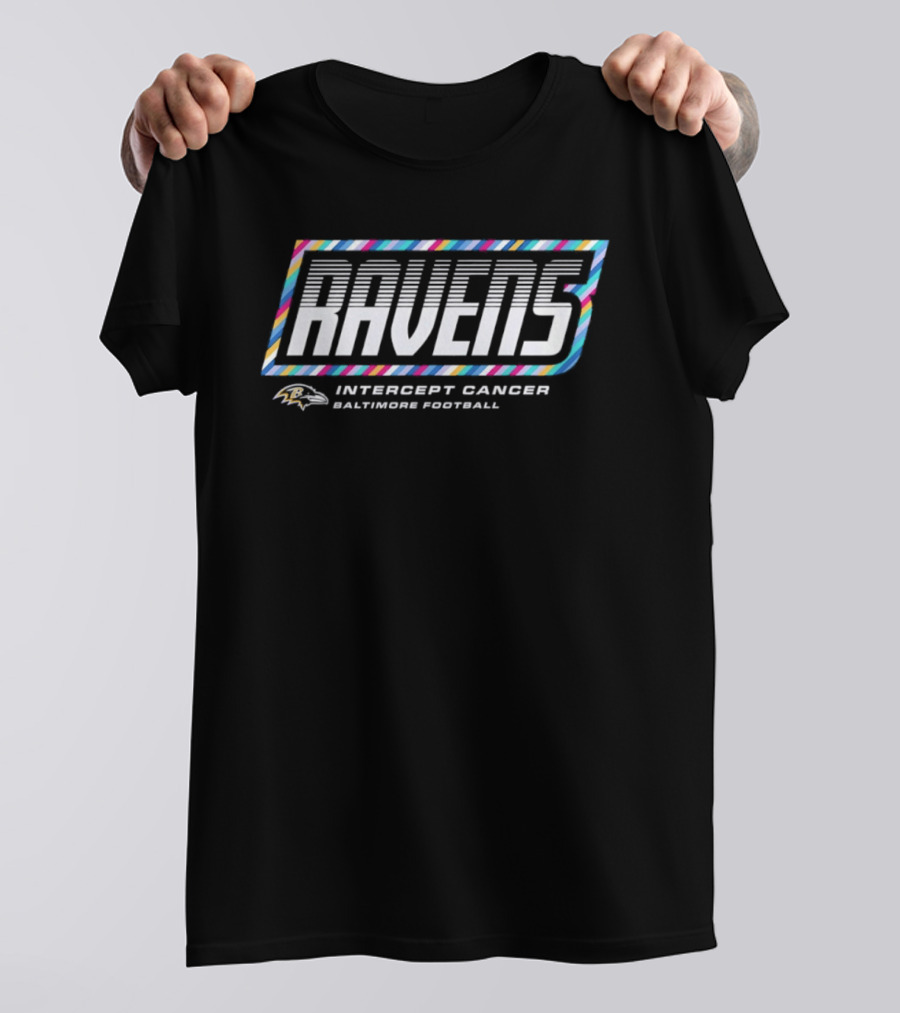 Baltimore Ravens Intercept Cancer Baltimore Football T-Shirt