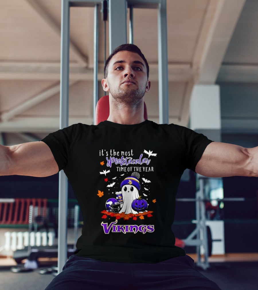Vikings Halloween 2026 It's The Most Spooktacular Time Of The Year T-Shirt