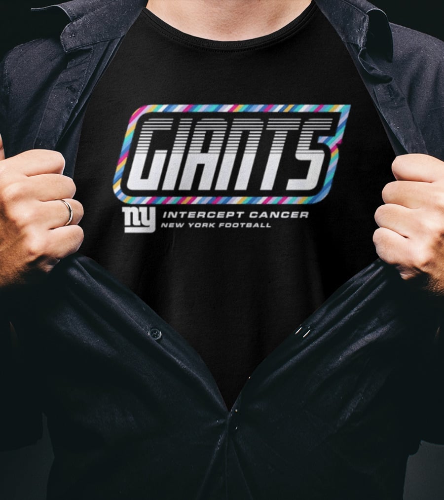 New York Giants Intercept Cancer New York Football Crucial Catch 2026 T-Shirt