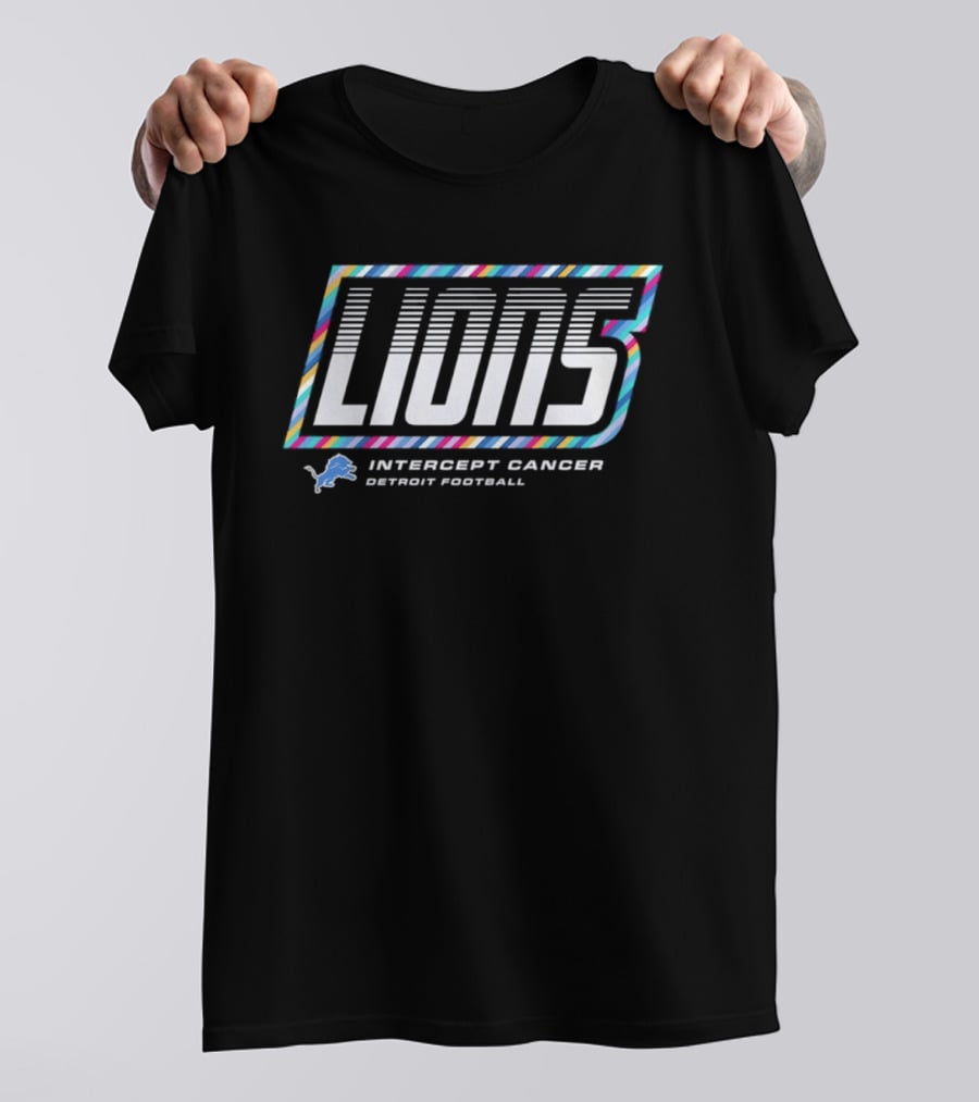Detroit Lions Intercept Cancer Detroit Football Crucial Catch 2026 T-Shirt