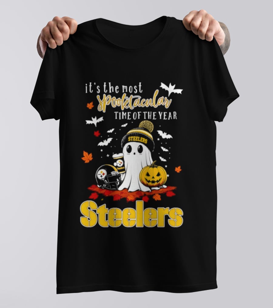 Pittsburgh Steelers Halloween 2026 Spooktacular Time Ghost Pumpkin Football T-Shirt