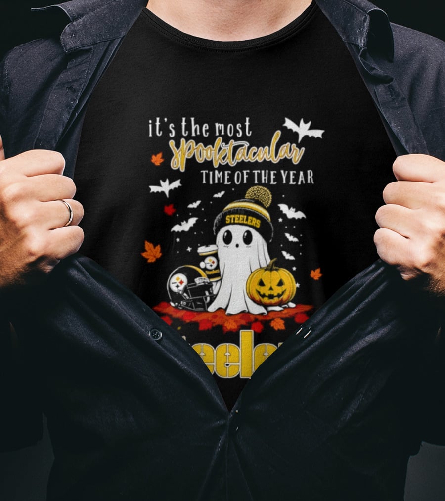 Pittsburgh Steelers Halloween 2026 Spooktacular Time Ghost Pumpkin Football T-Shirt