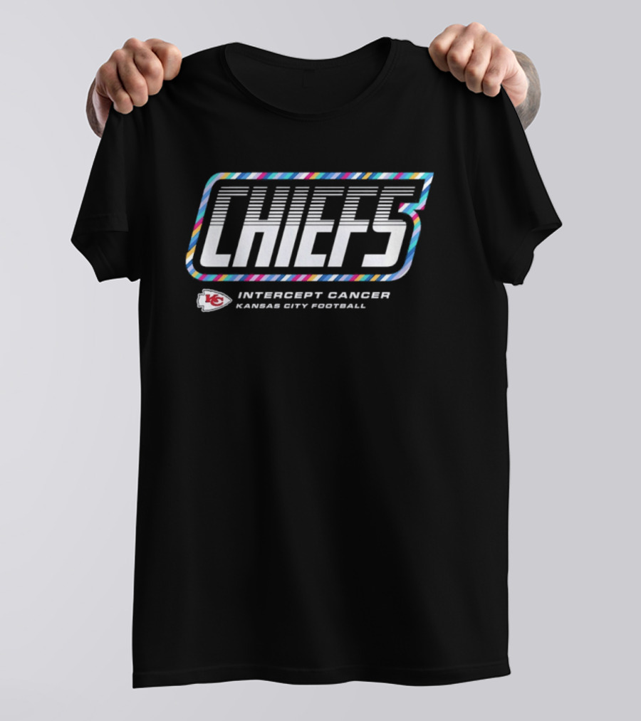 Kansas City Chiefs Intercept Cancer Crucial Catch 2026 Football T-Shirt