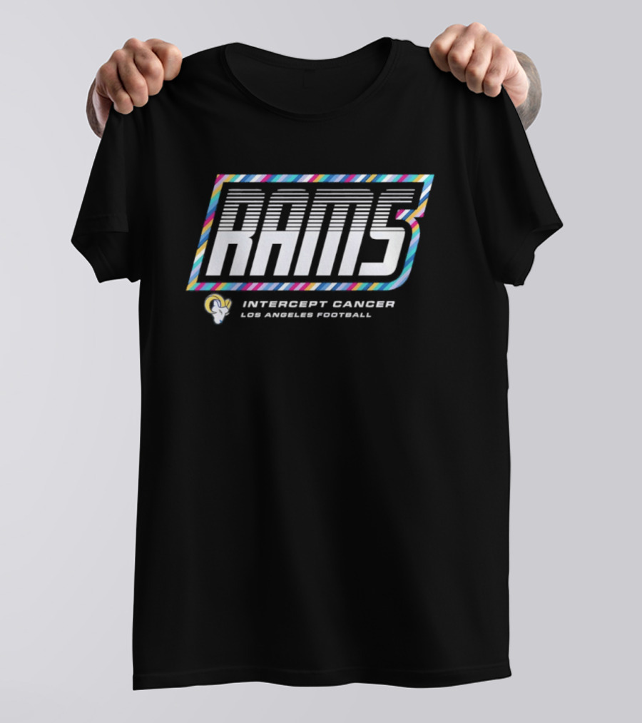 Los Angeles Rams Intercept Cancer Crucial Catch 2026 Los Angeles Football T-Shirt