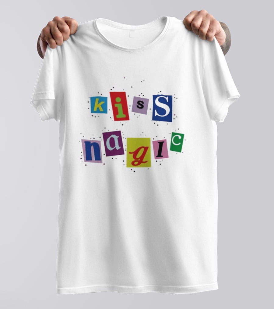 Maisie Williams Kiss Magic Typography Collage T-Shirt