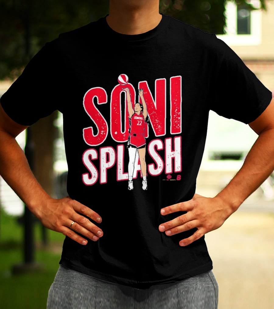 Soni Splash Basketball Player Red Uniform Number 22 T-Shirt