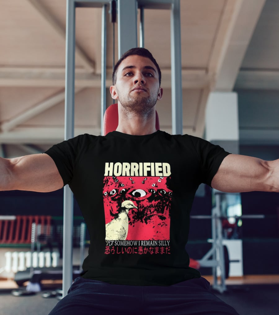 Horrified Pigeon Yet Somehow I Remain Silly Japanese T-Shirt