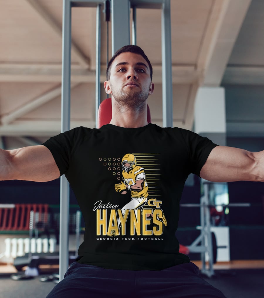 Justice Haynes Georgia Tech Yellow Jackets Football GT T-Shirt
