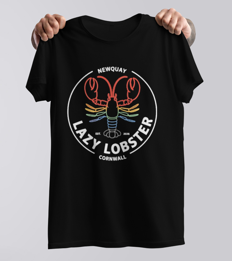 Newquay Lazy Lobster Cornwall T-Shirt