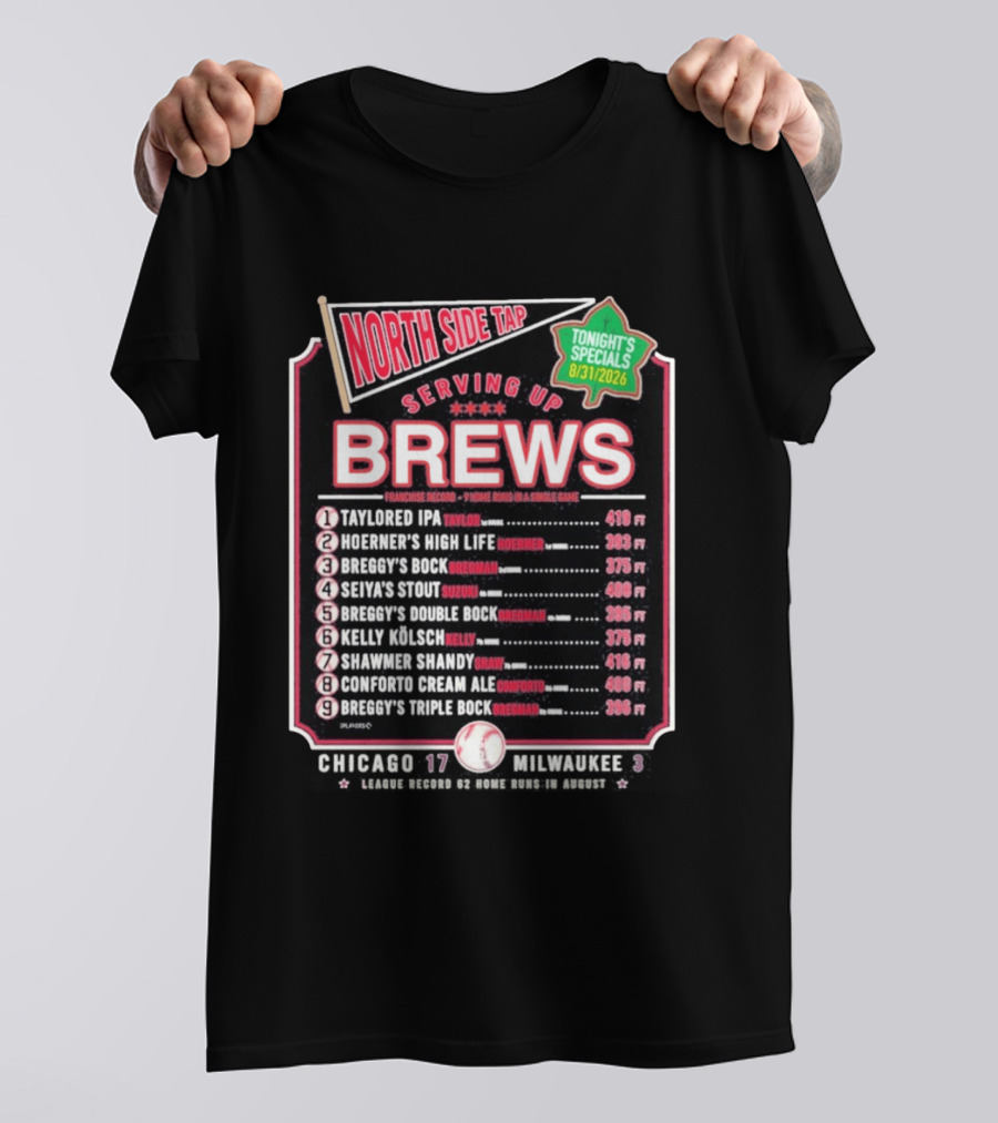 North Side Tap Serving Brews Tonight's Specials Taylored IPA Hoerner's High Life Breggy's Bock T-Shirt