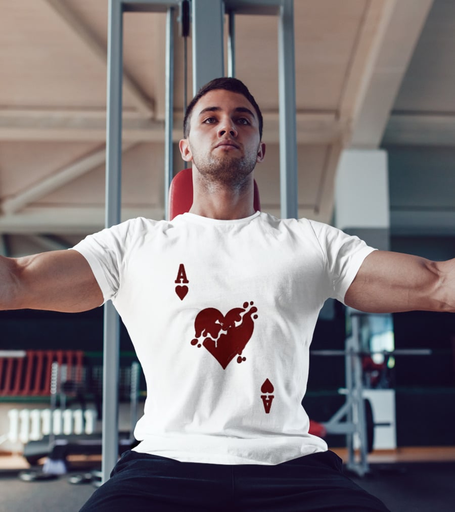 Ace Of Hearts Melting Card Visual T-Shirt