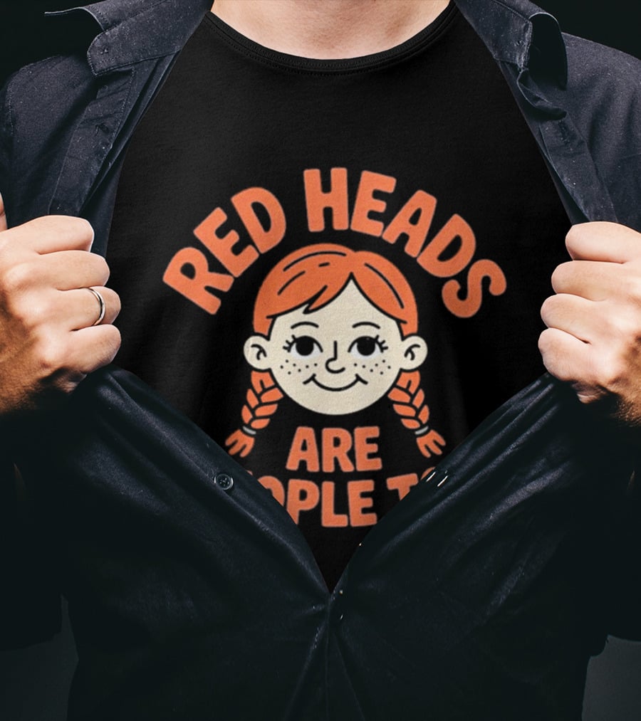 Red Heads Are People Too Cartoon Character With Braided Hair T-Shirt