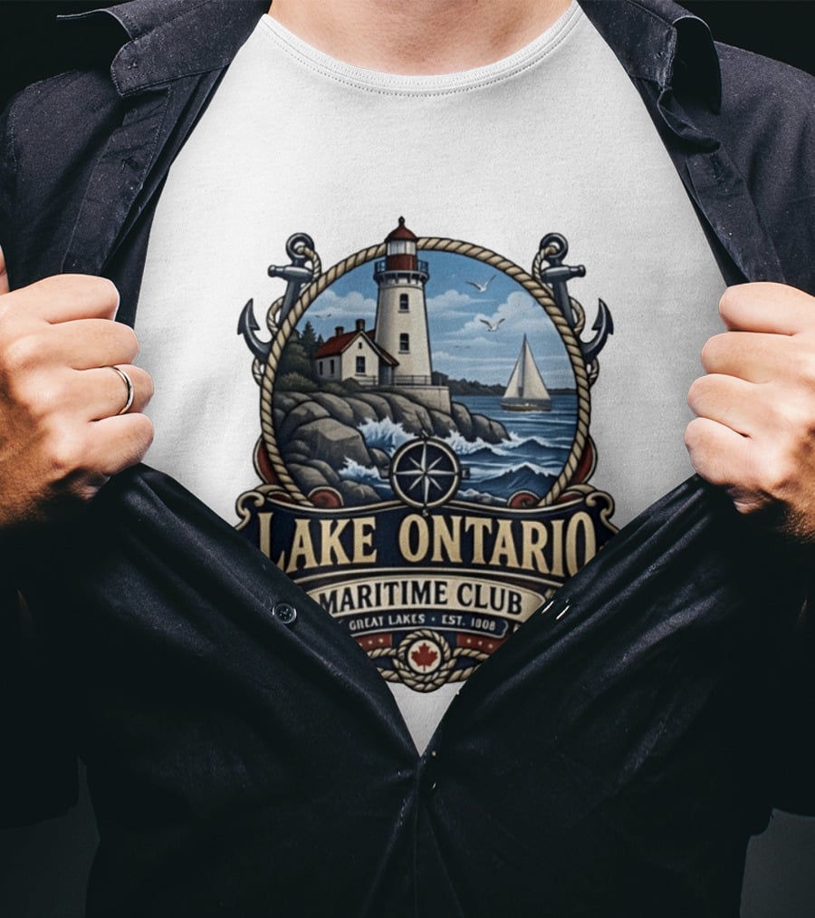 Lake Ontario Maritime Club Great Lakes Nautical Heritage Est. 1908 T-Shirt
