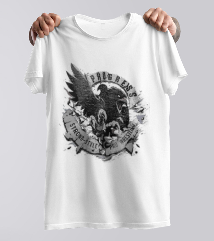 Progress Wrestling Eagle Strong Style Pro Wrestler T-Shirt