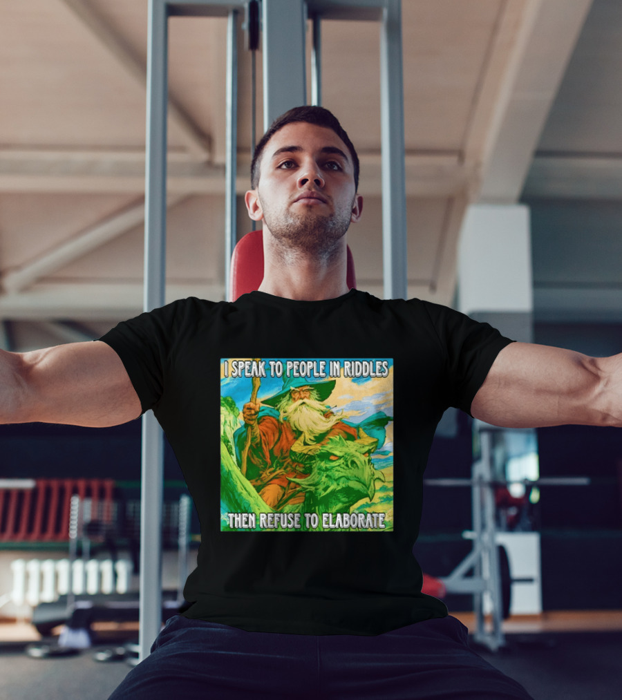 Nice Wizard I Speak To People In Riddles Then Refuse To Elaborate Fantasy T-Shirt