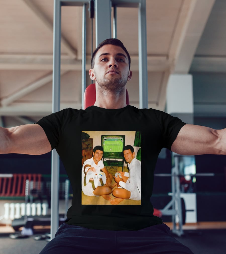 Novak Djokovic Carlos Alcaraz Gaming Showdown T-Shirt