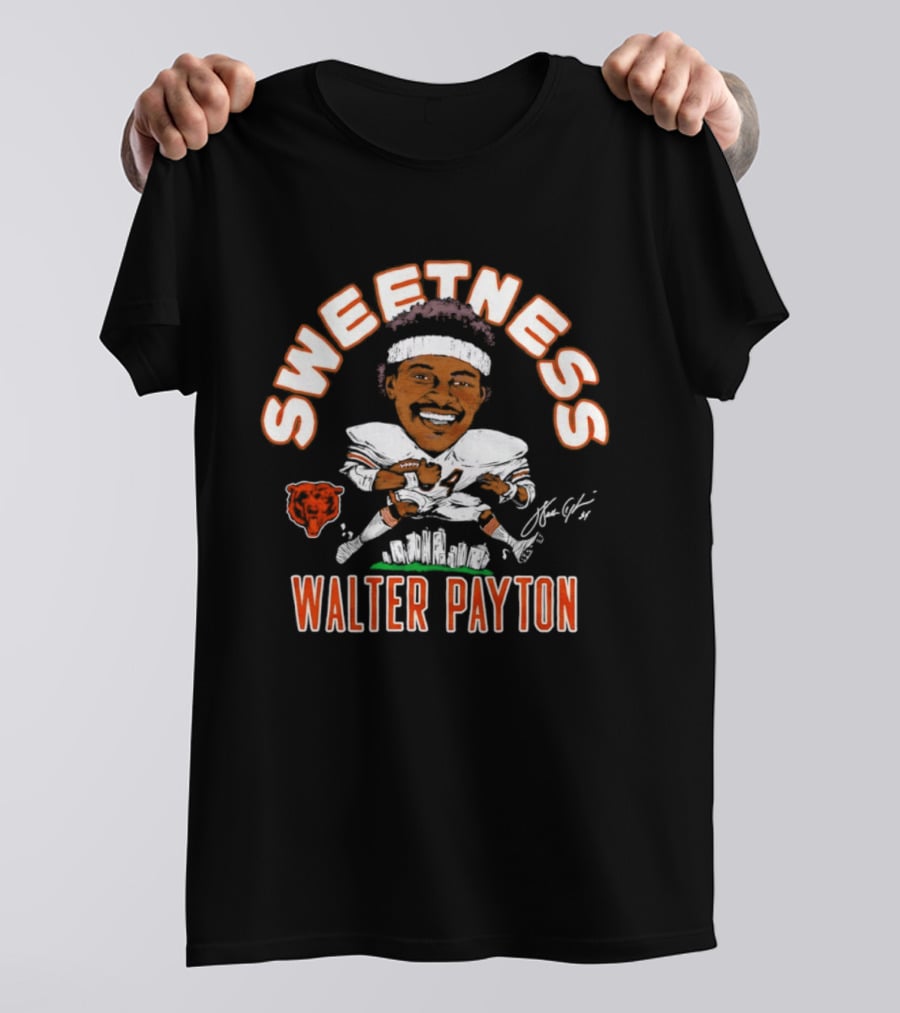 Sweetness Walter Payton Chicago Bears Caricature T-Shirt
