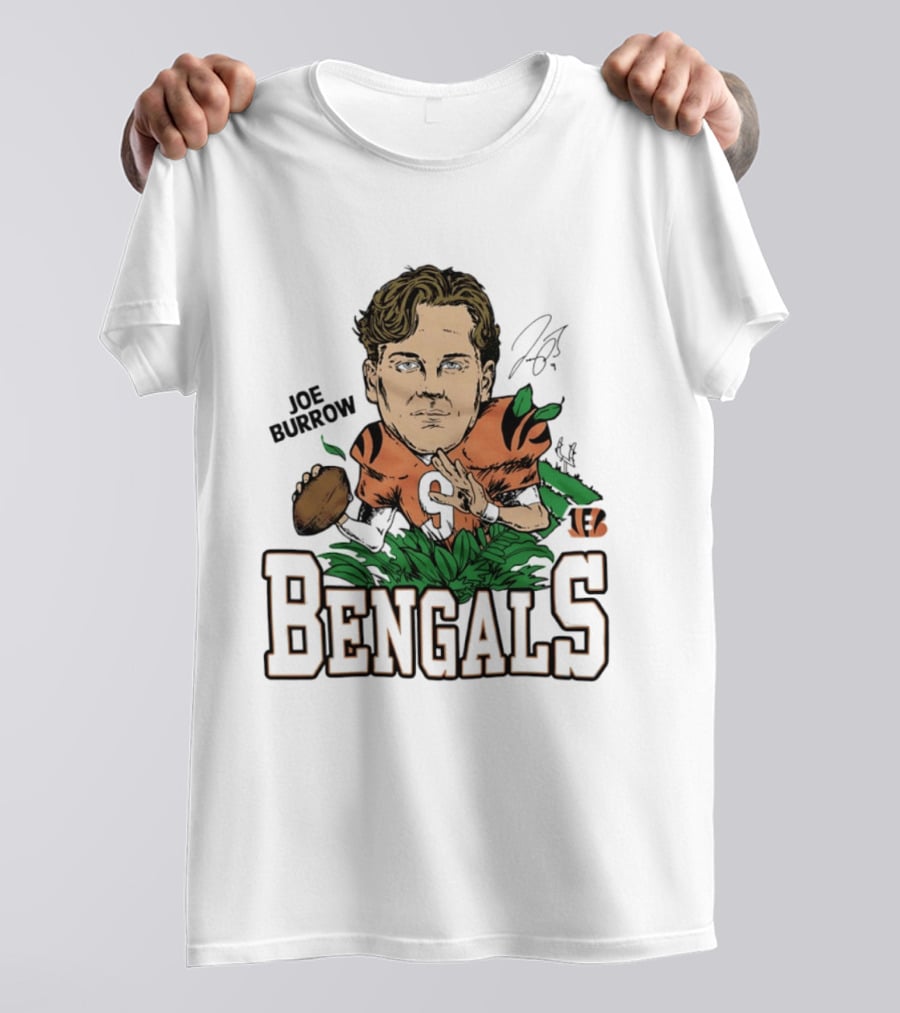 Joe Burrow Bengals Football Caricature Cincinnati T-Shirt