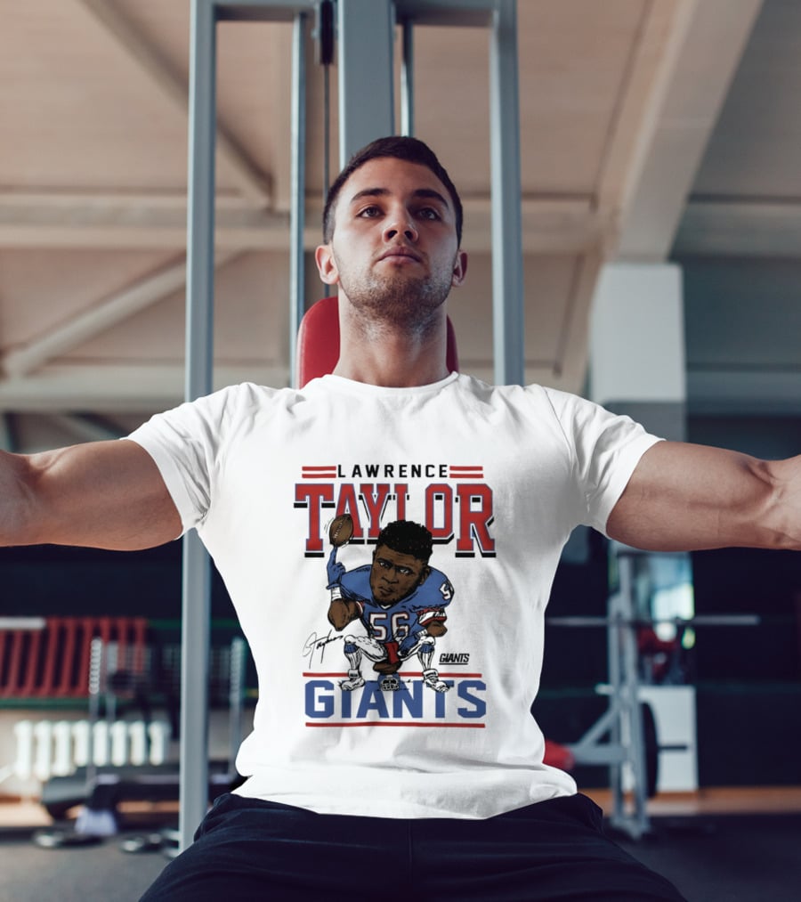 Lawrence Taylor Giants Football Caricature Number 56 T-Shirt