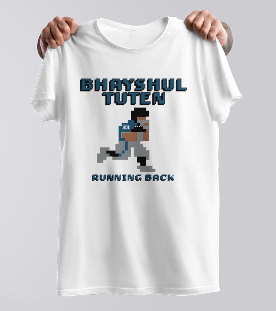 Bhayshul Tuten Running Back Pixelated Athlete Jacksonville Jaguars Football RB Baller T-Shirt