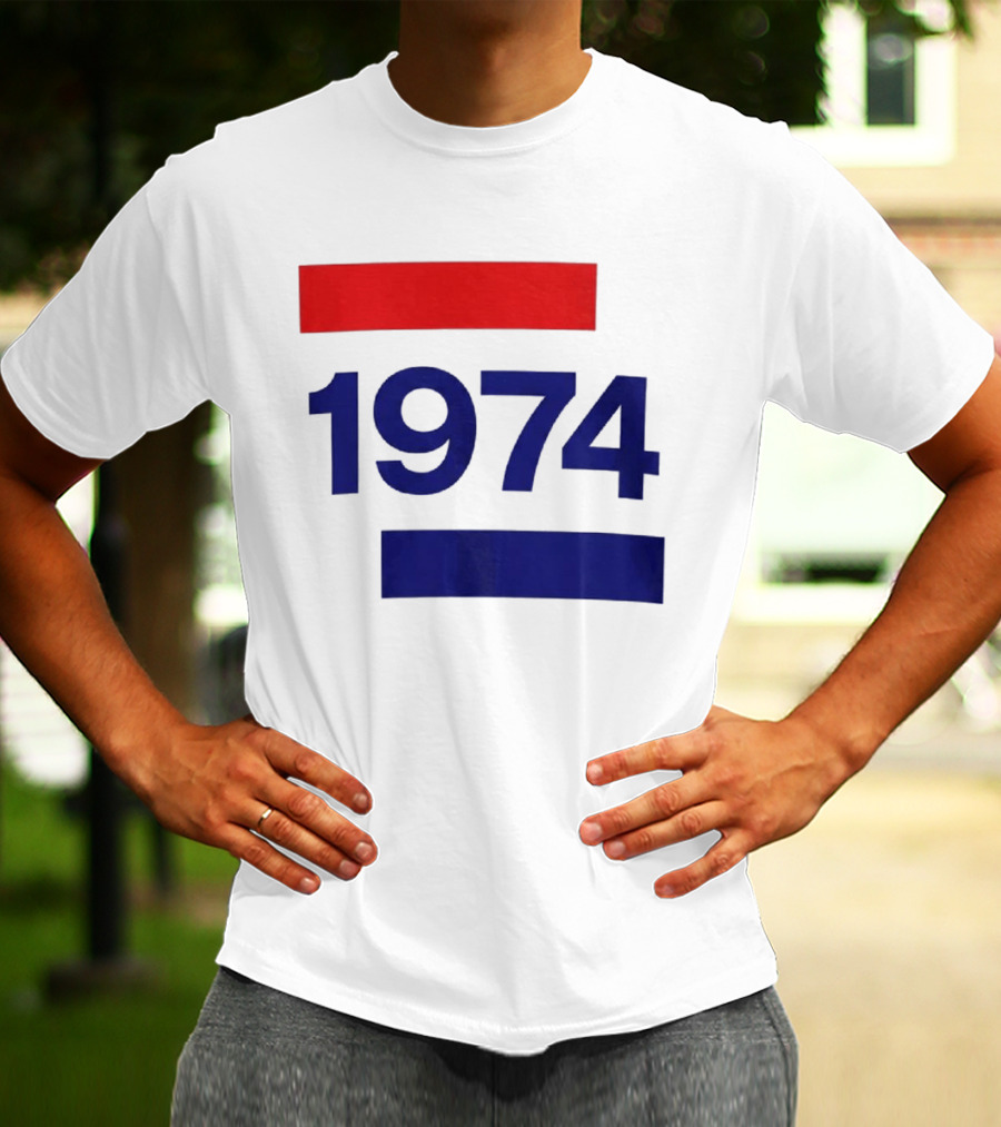 Chris Martin 1974 Vintage Blue And Red Stripes T-Shirt