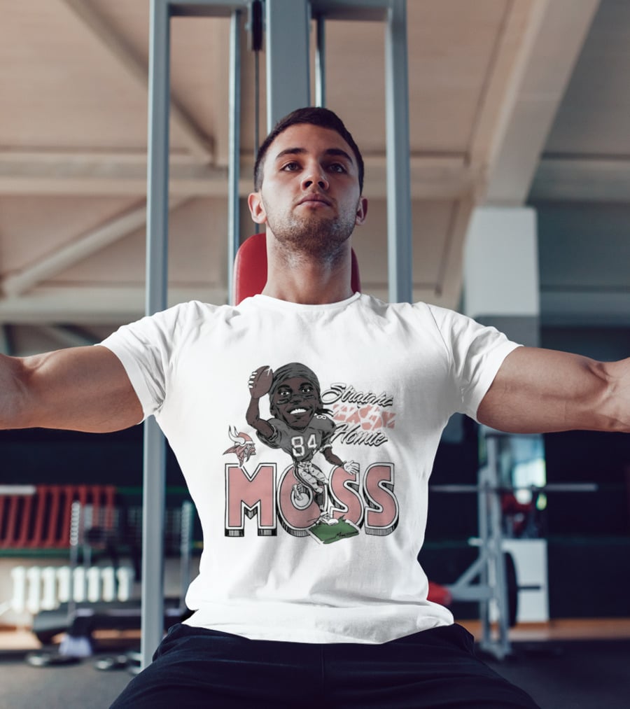 Moss Minnesota Vikings Straight Cash Homie Football Caricature T-Shirt