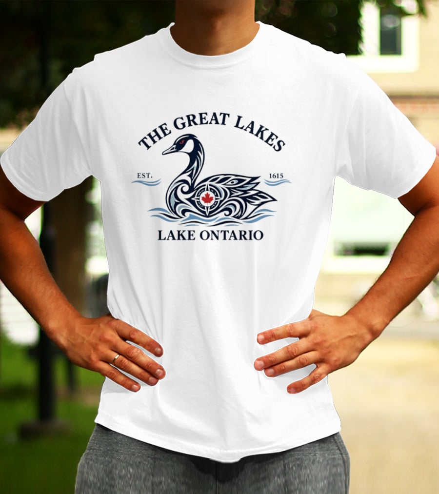 The Great Lakes Canada Goose Lake Ontario Est 1615 T-Shirt