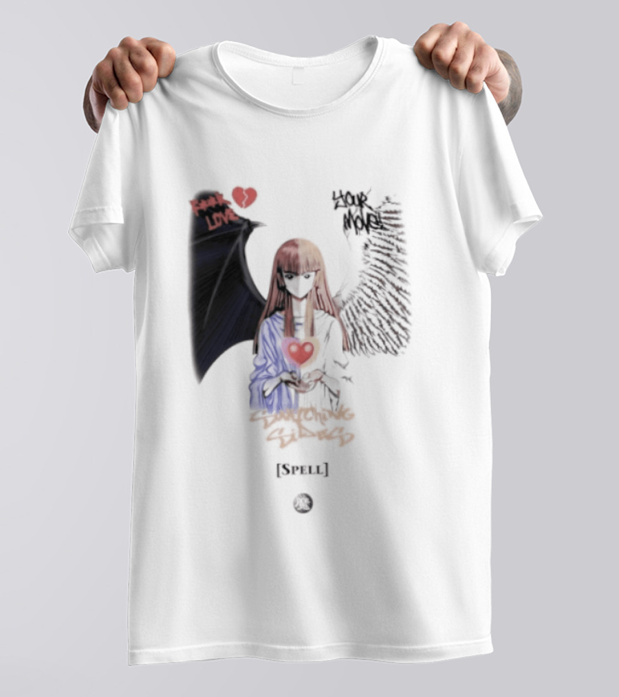 Yu Gi Oh Fuck Love Your Move Switching Sides Spell Dark Angel Heart T-Shirt