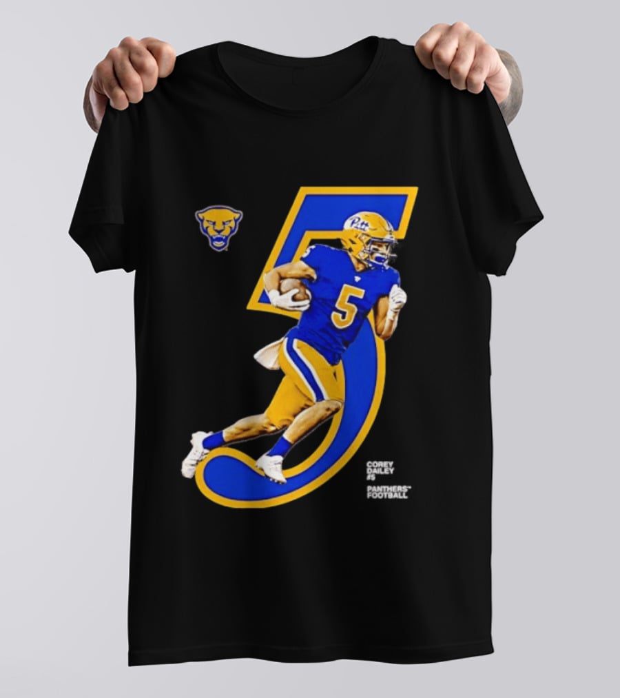 Pitt Panthers Corey Dailey 5 Football Jersey Number T-Shirt