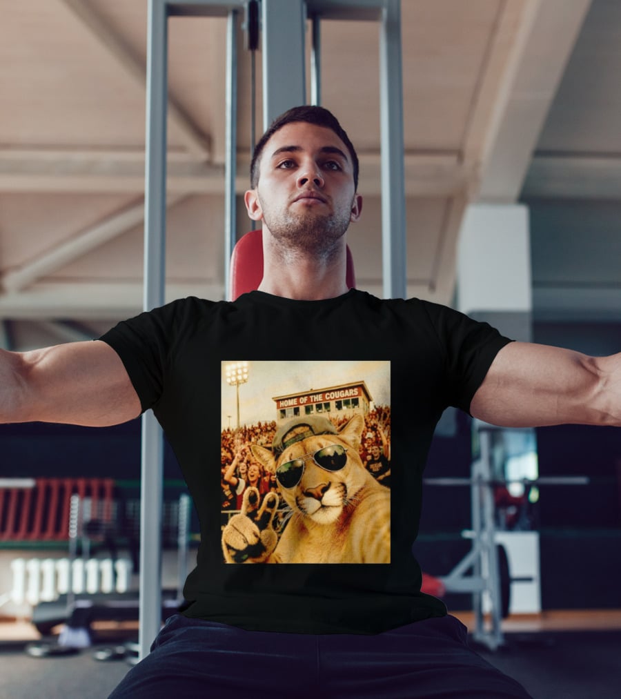 Cougar Selfie Home Of The Cougars Game Day Crowd T-Shirt