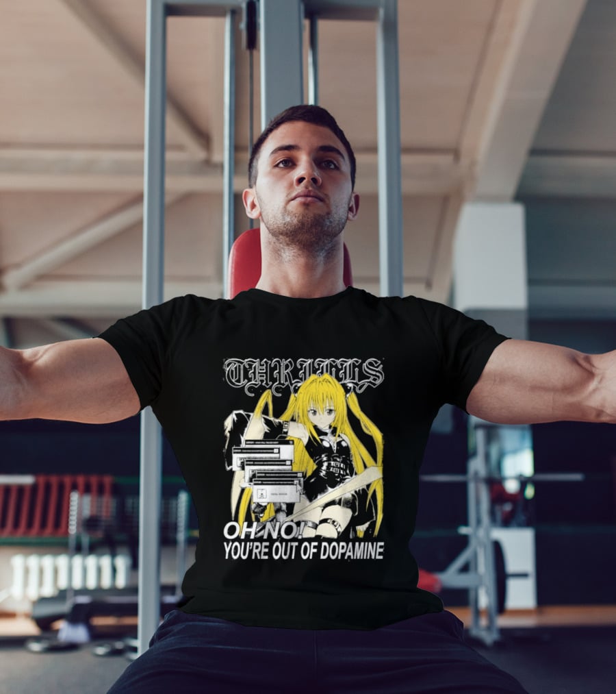 THRILLS Fatal Error Oh No You're Out Of Dopamine Anime Girl T-Shirt